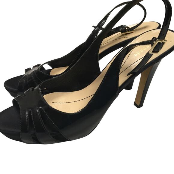 Kate Spade Heels Slingback Black Open Toe Stiletto Women's 9 High Heel Shoe - Picture 5 of 15